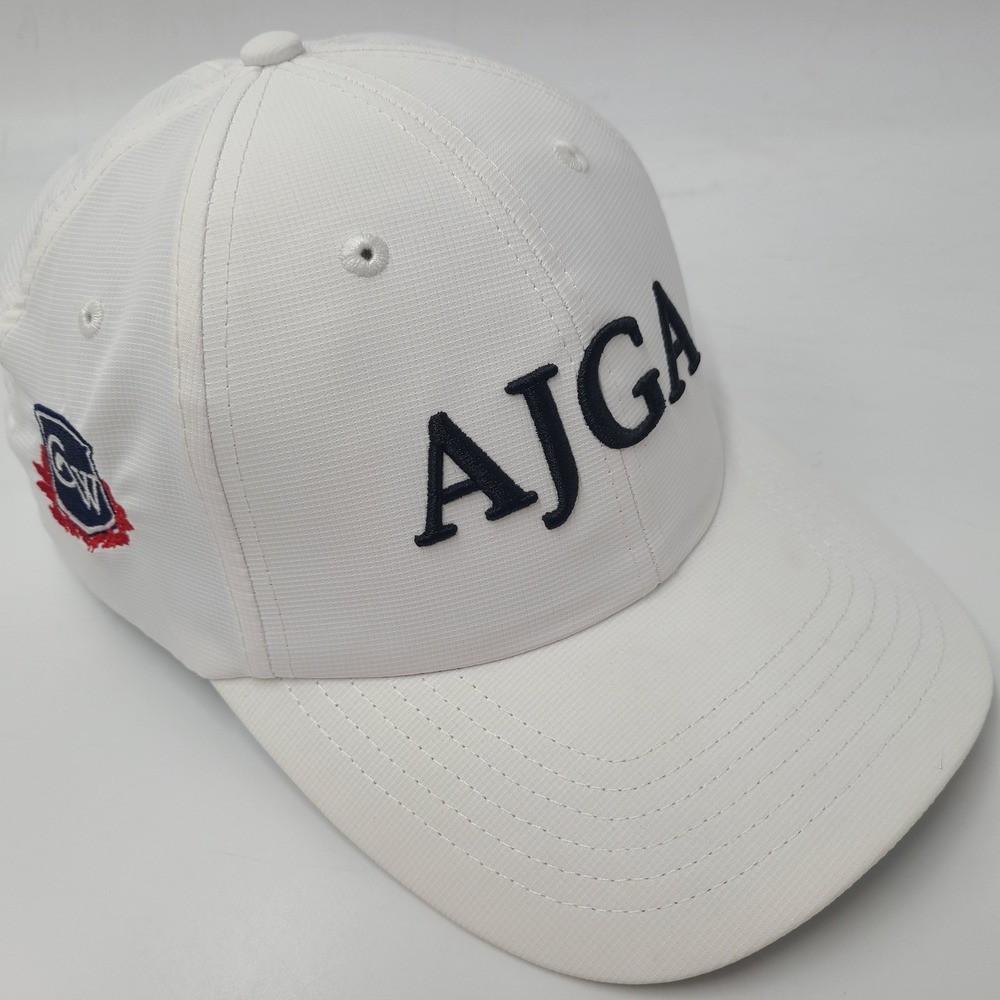 Club at Carlton Woods Hat Adjustable Imperial White AJGA Golf Course Logo Men